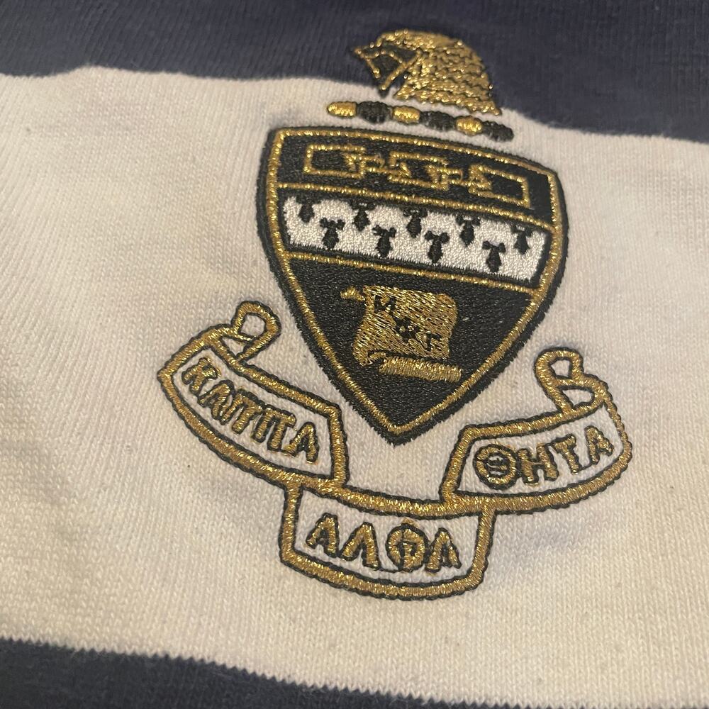 Vintage Kappa Alpha Theta Embroidered Crest Patch Rugby Shirt Small Coat Of Arms - Picture 3 of 13